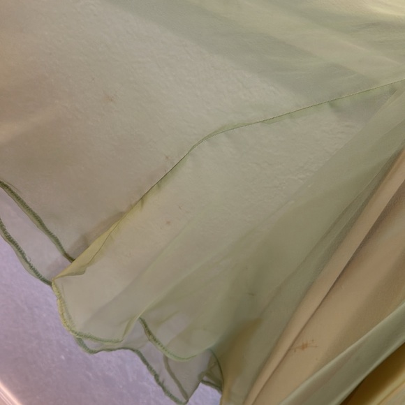 Vintage Miss Elliette California green chiffon dress with beading - Picture 8 of 9